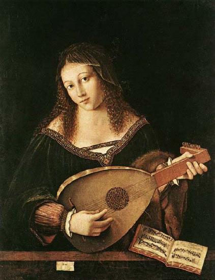 BARTOLOMEO VENETO Woman Playing a Lute